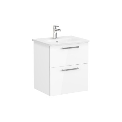 VitrA Zentrum 60cm 2 Drawer W/H Washbasin Unit - High Gloss 2