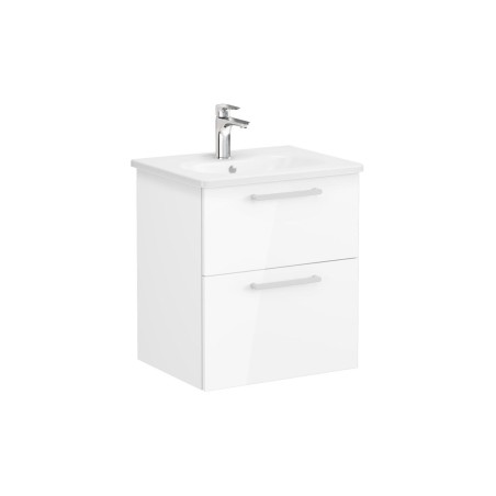 VitrA Zentrum 60cm 2 Drawer W/H Washbasin Unit - High Gloss