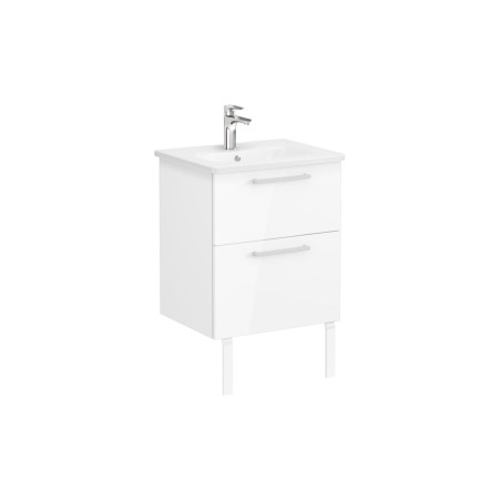 VitrA Zentrum 60cm 2 Drawer W/H Washbasin Unit - High Gloss