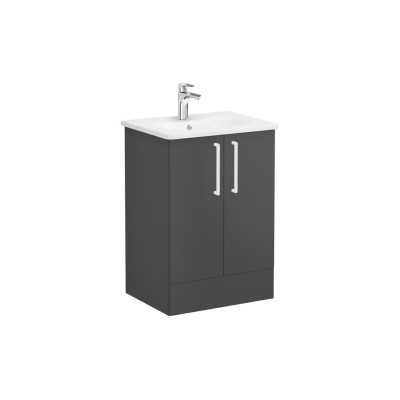 VitrA Zentrum 60cm 2 Drawer F/S Washbasin Unit - Matt Storm 2
