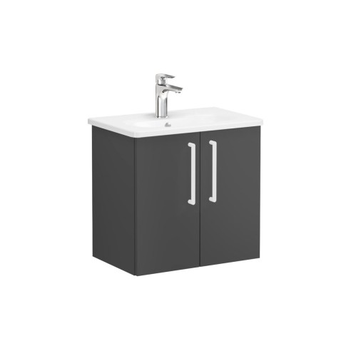 VitrA Zentrum Compact 60cm 2 Door W/H Washbasin Unit - Matt