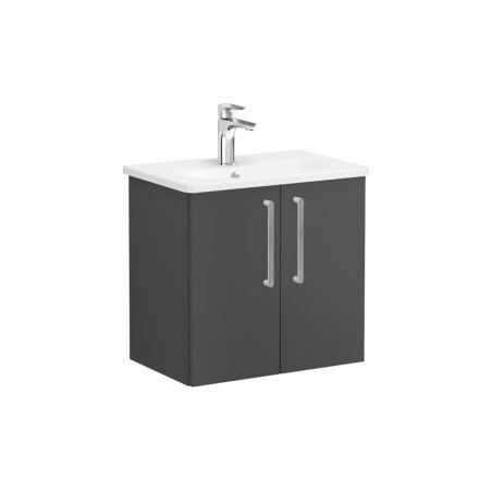 VitrA Zentrum Compact 60cm 2 Door W/H Washbasin Unit - Matt