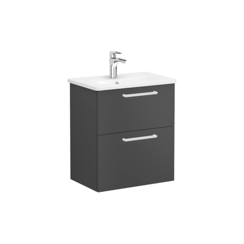 VitrA Zentrum Compact 60cm 2 Drawer W/H Washbasin Unit - Mat