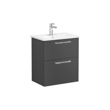 VitrA Zentrum Compact 60cm 2 Drawer W/H Washbasin Unit - Mat