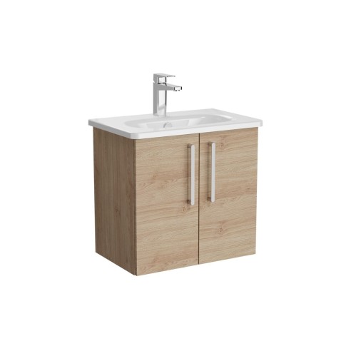 VitrA Zentrum Compact 60cm 2 Door W/H Washbasin Unit - Natur