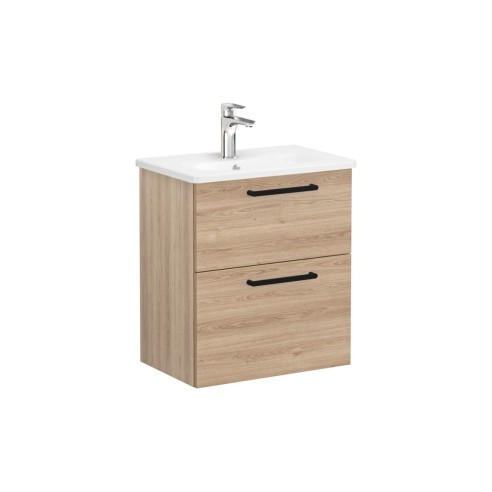 VitrA Zentrum Compact 60cm 2 Drawer W/H Washbasin Unit - Nat