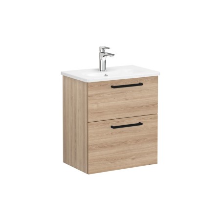 VitrA Zentrum Compact 60cm 2 Drawer W/H Washbasin Unit - Nat