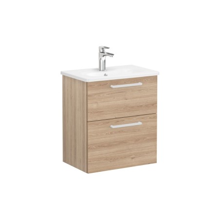 VitrA Zentrum Compact 60cm 2 Drawer W/H Washbasin Unit - Nat