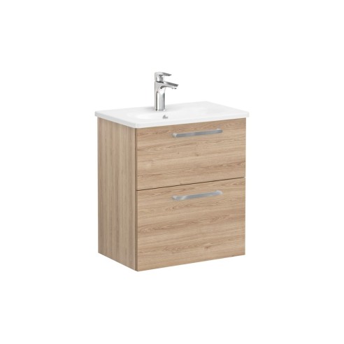 VitrA Zentrum Compact 60cm 2 Drawer W/H Washbasin Unit - Nat