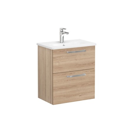 VitrA Zentrum Compact 60cm 2 Drawer W/H Washbasin Unit - Nat
