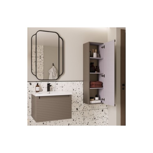 Aveiro 815mm Wall Hung 1 Drawer Basin Unit & 1TH Basin - Mat