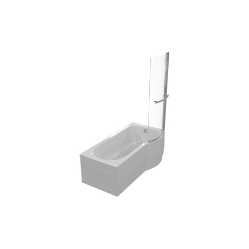 P-Shape 1700x700-850x410mm 0TH Shower Bath  Panel & Screen (