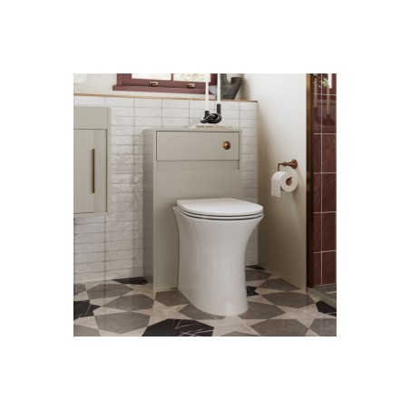 Evoro 410mm Floor Standing Unit Inc. Basin - Matt Latte | Va