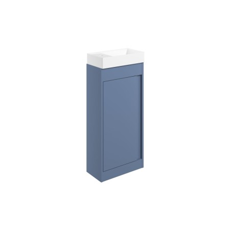 Evoro 410mm Floor Standing Unit Inc. Basin - Matt Misty Blue