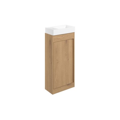 Evoro 410mm Floor Standing Unit Inc. Basin - Seville Oak | V
