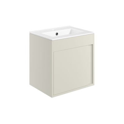 Evoro 510mm Wall Hung Unit Inc. Basin - Matt Latte | Vanity