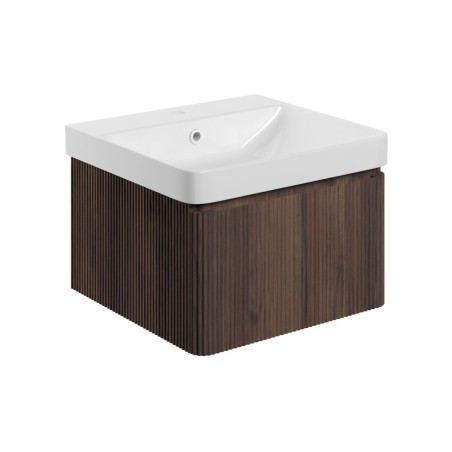 Castello 500mm Wall Hung 1 Drawer Basin Unit & Basin - Textu