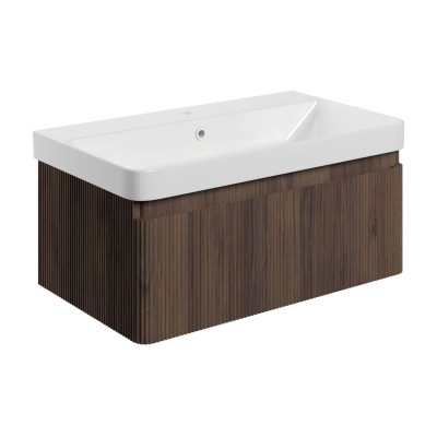 Castello 805mm Wall Hung 1 Drawer Basin Unit & Basin - Textu
