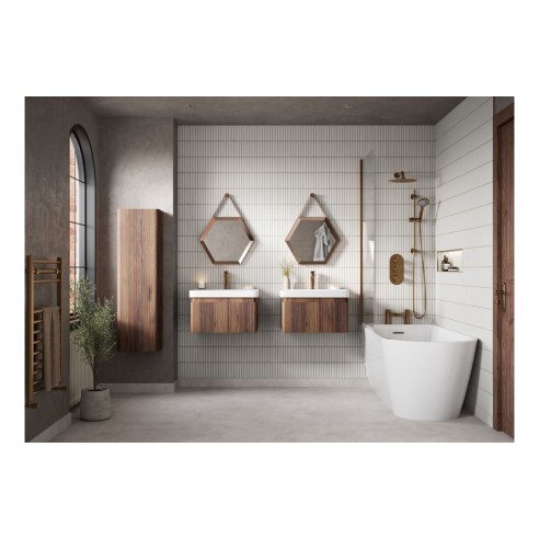 Castello 805mm Wall Hung 1 Drawer Basin Unit & Basin - Textu