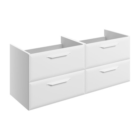 Casa 1200mm Wall Hung 4 Drawer Basin Unit (No Top) - Matt Wh