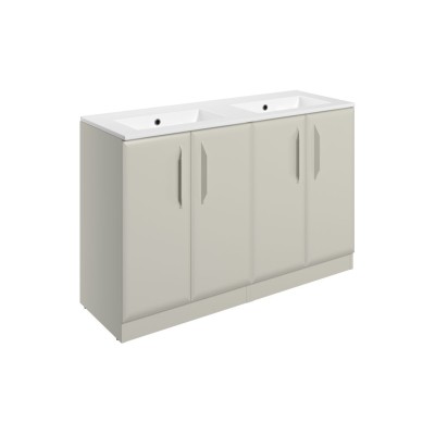 Casa 1210mm Floor Standing 4 Door Basin Unit w/0TH Basin - M