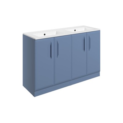 Casa 1210mm Floor Standing 4 Door Basin Unit w/2TH Basin - M
