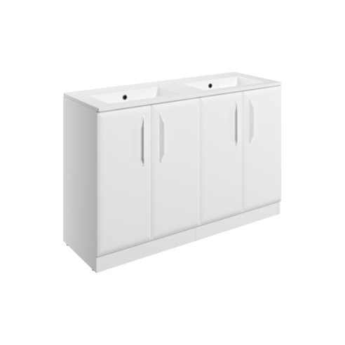 Casa 1210mm Floor Standing 4 Door Basin Unit w/0TH Basin - M