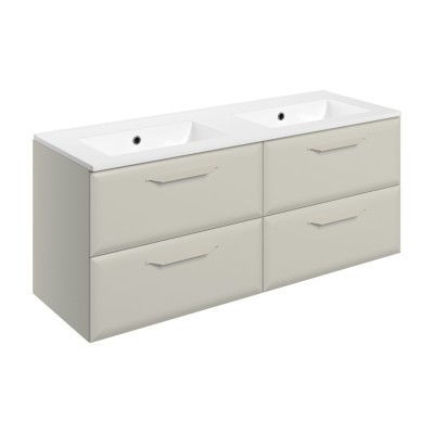 Casa 1210mm Wall Hung 4 Drawer Basin Unit w/0TH Basin - Matt