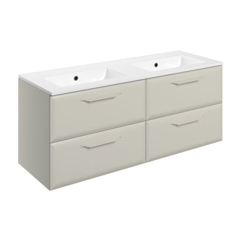 Casa 1210mm Wall Hung 4 Drawer Basin Unit w/0TH Basin - Matt