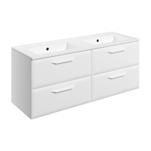 Casa 1210mm Wall Hung 4 Drawer Basin Unit w/0TH Basin - Matt