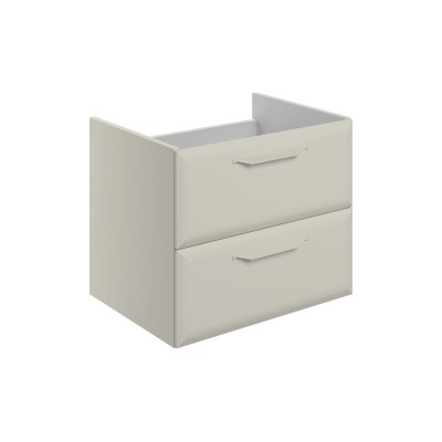 Casa 600mm Wall Hung 2 Drawer Basin Unit (No Top) - Matt Lat