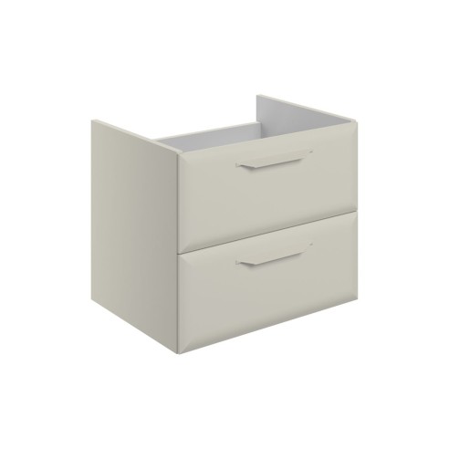 Casa 600mm Wall Hung 2 Drawer Basin Unit (No Top) - Matt Lat