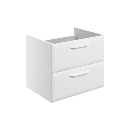 Casa 600mm Wall Hung 2 Drawer Basin Unit (No Top) - Matt Whi