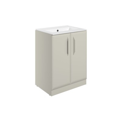 Casa 615mm Floor Standing 2 Door Basin Unit w/0TH Basin - Ma