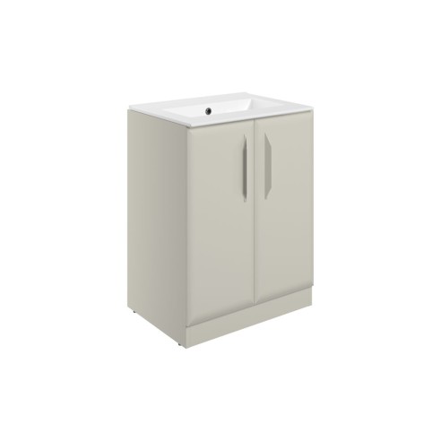 Casa 615mm Floor Standing 2 Door Basin Unit w/0TH Basin - Ma