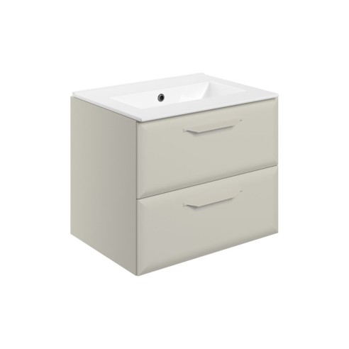 Casa 615mm Wall Hung 2 Drawer Basin Unit w/0TH Basin - Matt