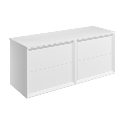 Porto 1210mm Wall Hung 4 Drawer Basin Unit Run & Top - Matt