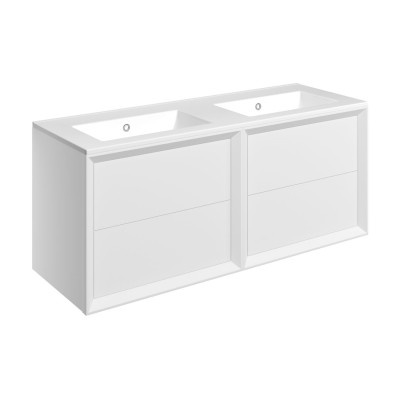 Porto 1210mm Wall Hung 4 Drawer Basin Unit & 0TH Thin Edge B