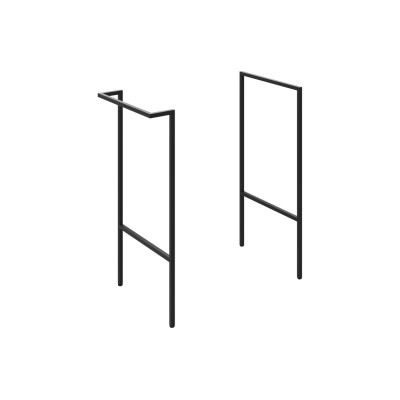 Sintra Optional Frame with Integrated Towel Rail - Matt Blac