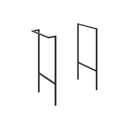 Sintra Optional Frame with Integrated Towel Rail - Matt Blac