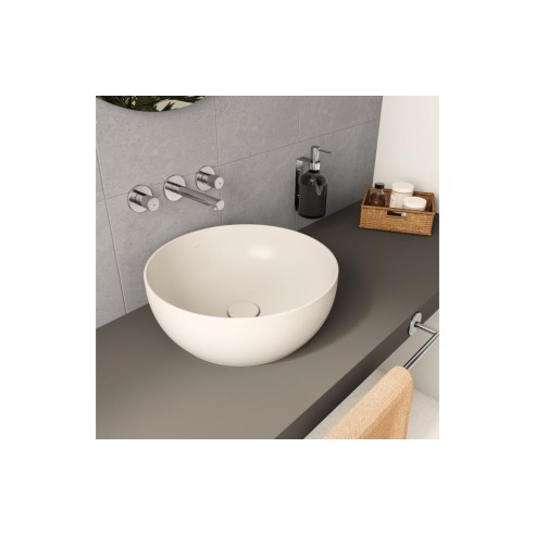 VitrA Outline 405x405mm Recycled 0TH Basin Only - Matt Taupe