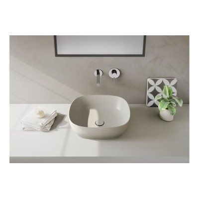 VitrA Outline 475x420mm Recycled 0TH Basin Only - Matt Taupe 2