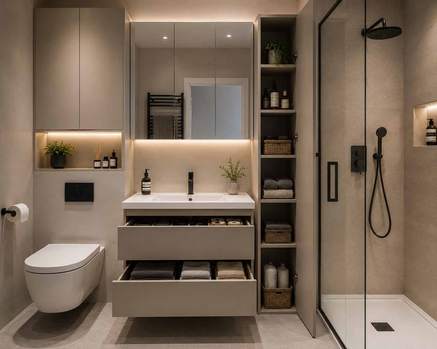 Bathroom Storage Ideas for a Clutter-Free Modern Bathroom